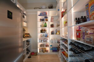 Pantry Shelving Systems Tampa FL Picture of a custom pantry shelving system.