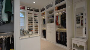 Closet Remodel St. Petersburg, FL A gorgeous white luxury walk-in closet system.